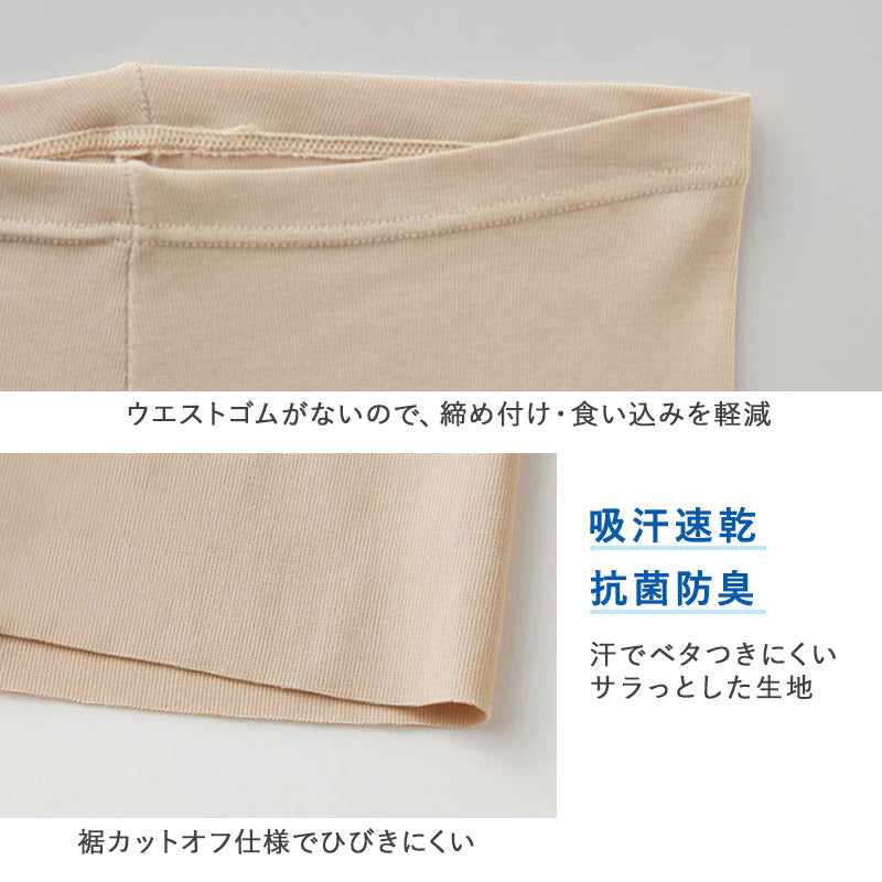 レディース ショーツ 2分丈 レギュラーショーツ M L LL カットオフ 響きにくい 吸汗速乾 抗菌防臭 夏用ショーツ 透けにくい 下着 女性用 インナー ひびかない ゴムなし 締め付けない さらさら パンツ 涼しい 一枚ばき グンゼ COOLMAGIC