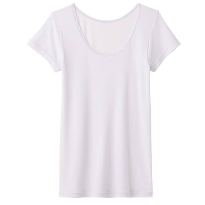 レディース 汗取り 2分袖インナー 半袖 汗取りインナー UVカット インナー M L LL 吸汗速乾 抗菌防臭 涼しい インナー レディースインナー 脇汗対策インナー 紫外線対策 女性下着 夏用インナー COOLMAGIC グンゼ 黒 肌色