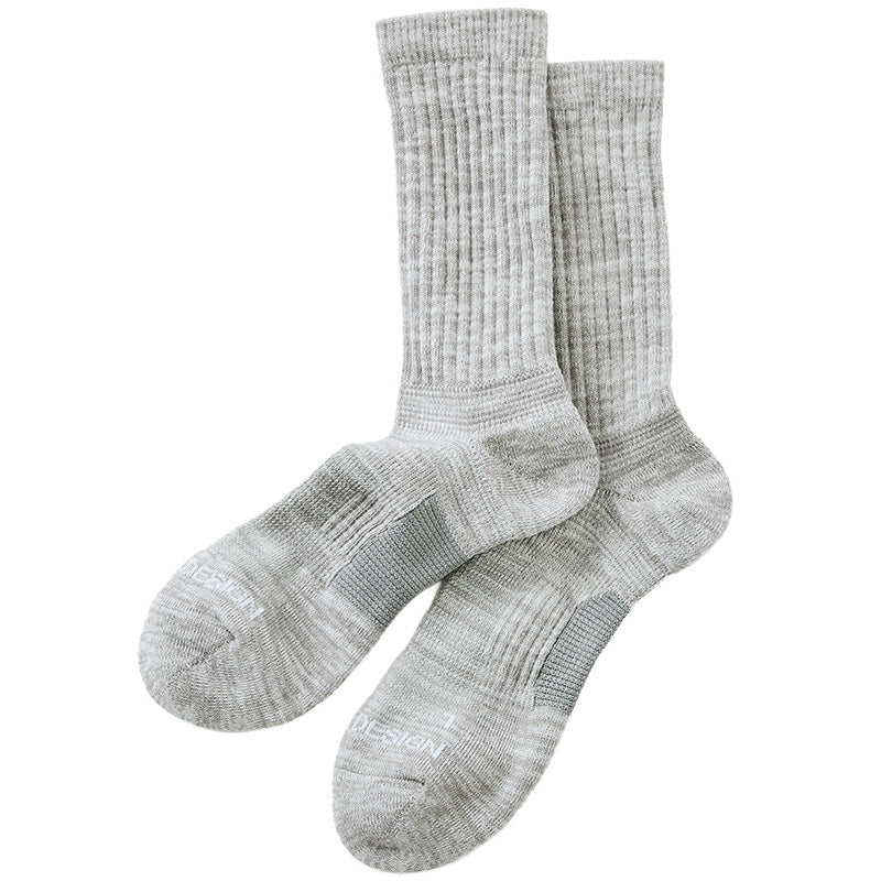 メンズ ソックス クルー丈 靴下 BODYWILD BEAMSDESIGN コラボ 25 26 27 cm サポートソックス アーチサポート テーピングサポート 左右設計 スポーツ ランニング カジュアル スニーカーソックス おしゃれ ブランド ロゴ入り 綿素材 クルーソックス 紳士 男性用