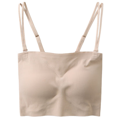 グンゼ バンドゥブラ ストラップレス チューブトップ ジュニア 女子 ノンワイヤー ブラジャー S M L ブラトップ シームレス 見せブラ 透けにくい ひびきにくい 女の子 中学生 高校生 10代 20代 下着 インナー かわいい 肩出し オフショルダー