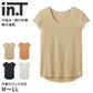 脇汗パッド付き メンズ インナー tシャツ 半袖 汗取りインナー インティー inT M L LL インナーシャツ 汗染み 透けない 透けにくい 透け防止 ひびきにくい 男性 下着 シームレス 吸汗速乾 抗菌防臭 綿混 乳首透け防止 Tシャツ用インナー 脇汗