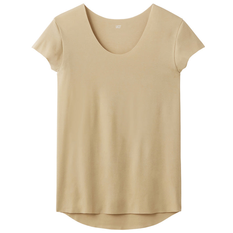 脇汗パッド付き メンズ インナー tシャツ 半袖 汗取りインナー インティー inT M L LL インナーシャツ 汗染み 透けない 透けにくい 透け防止 ひびきにくい 男性 下着 シームレス 吸汗速乾 抗菌防臭 綿混 乳首透け防止 Tシャツ用インナー 脇汗