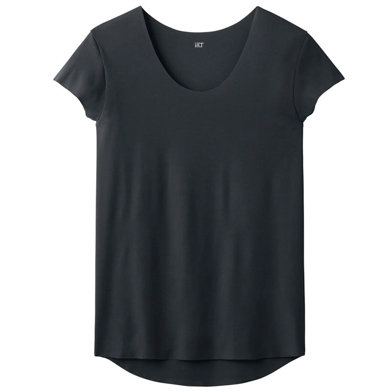脇汗パッド付き メンズ インナー tシャツ 半袖 汗取りインナー インティー inT M L LL インナーシャツ 汗染み 透けない 透けにくい 透け防止 ひびきにくい 男性 下着 シームレス 吸汗速乾 抗菌防臭 綿混 乳首透け防止 Tシャツ用インナー 脇汗