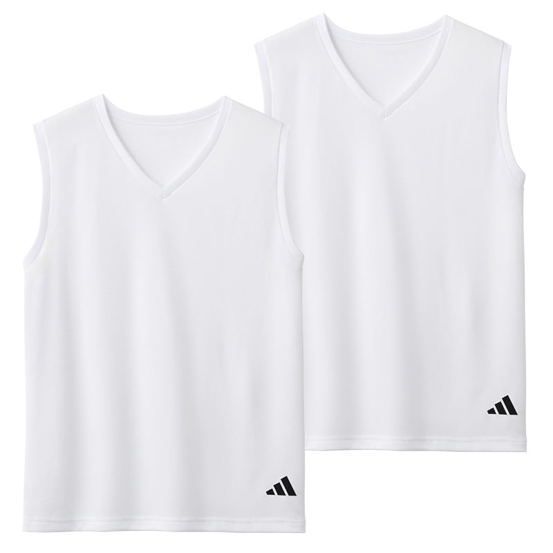 アディダス ノースリーブ インナー メンズ Vネック タンクトップ 吸汗速乾 メッシュ 2枚組 adidas M L LL スポーツインナー ドライインナー メンズインナー 袖なしシャツ 男性用 下着 スポーツ トレーニング ランニング ジム 通気性 快適 インナー