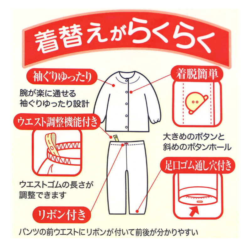 グンゼ パジャマ レディース 綿100% 長袖 上下セット 前開き シニア 介護 高齢者 婦人パジャマ S M L LL ルームウェア 部屋着 女性 寝巻き 入院 前開きパジャマ シニアパジャマ ゆったり 着替えやすい ボタンが大きい (送料無料)