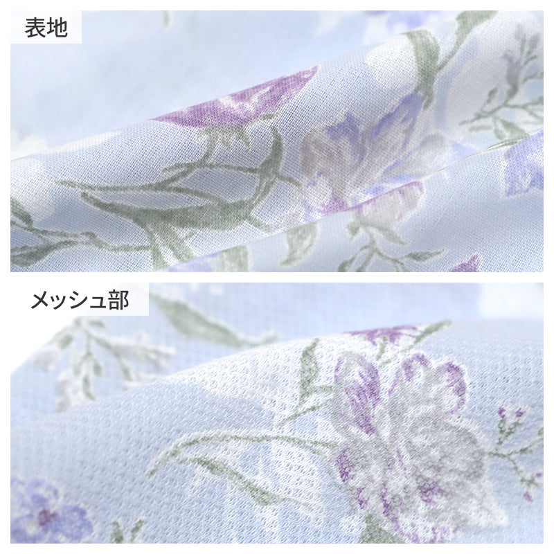 グンゼ レディース パジャマ 綿100% 長袖 背中メッシュ 夏 薄手 M L LL 涼しい 吸汗速乾 長パンツ 長ズボン 夏用 ルームウェア 上下セット 婦人 通気性 部屋着 寝間着 背中汗対策 ムレ軽減 (送料無料)