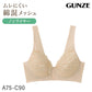 ブラジャー ノンワイヤー 綿混メッシュ ムレにくい パワーネット レディース ワイヤレスブラ グンゼ A75～C90 通気性 GUNZE ノンワイヤーブラ 婦人 女性 下着 インナー メッシュブラ 綿混素材 蒸れにくい 普段使い 夏 春夏 ワイヤーなし ベージュ