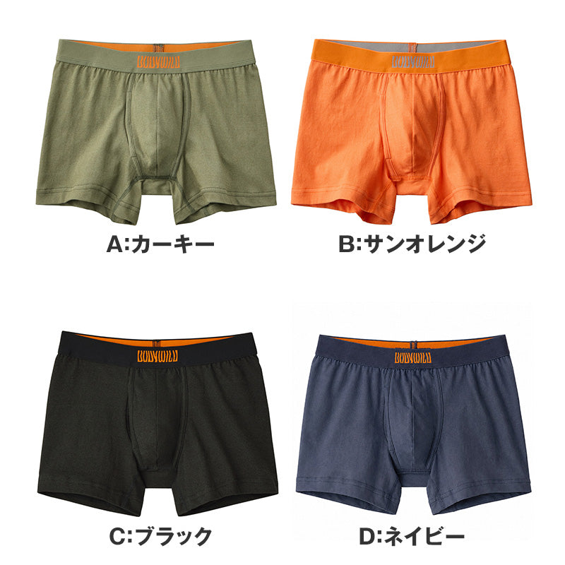 綿混 ストレッチ ボクサーパンツ メンズ 前あき シークレット前あき デニム調 M L BODY WILD ボディワイルド BEAMS DESIGN ビームス デザイン コラボ グンゼ GUNZE ボクサーブリーフ 下着 肌着 男性 紳士 オールシーズン フィット 動きやすい