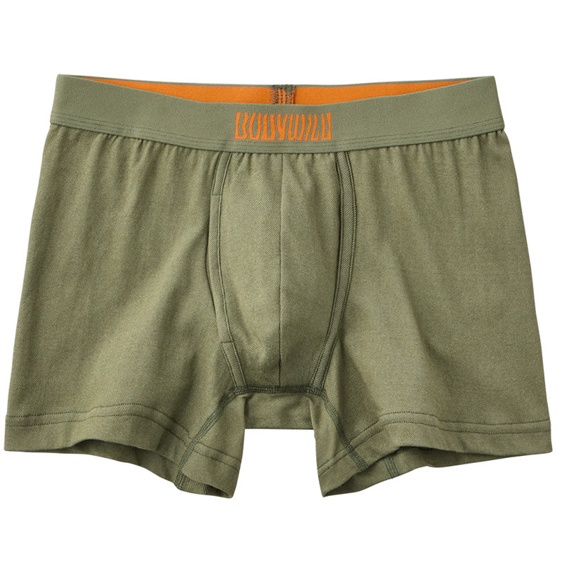 綿混 ストレッチ ボクサーパンツ メンズ 前あき シークレット前あき デニム調 M L BODY WILD ボディワイルド BEAMS DESIGN ビームス デザイン コラボ グンゼ GUNZE ボクサーブリーフ 下着 肌着 男性 紳士 オールシーズン フィット 動きやすい