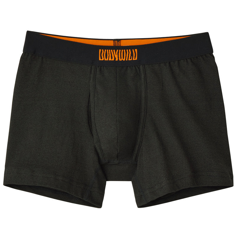 綿混 ストレッチ ボクサーパンツ メンズ 前あき シークレット前あき デニム調 M L BODY WILD ボディワイルド BEAMS DESIGN ビームス デザイン コラボ グンゼ GUNZE ボクサーブリーフ 下着 肌着 男性 紳士 オールシーズン フィット 動きやすい