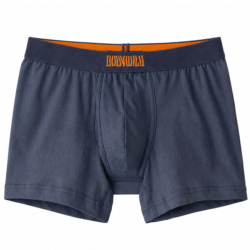 綿混 ストレッチ ボクサーパンツ メンズ 前あき シークレット前あき デニム調 M L BODY WILD ボディワイルド BEAMS DESIGN ビームス デザイン コラボ グンゼ GUNZE ボクサーブリーフ 下着 肌着 男性 紳士 オールシーズン フィット 動きやすい