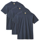 綿100% クルーネック Tシャツ 3枚組 メンズ 半袖 丸首 インナーシャツ 脇縫いなし M L LL 天竺 肌着 コットン パックT 3P 無地 シンプル ベーシック 洗い替え まとめ買い 紳士 下着 男性用インナー G.T.HAWKINS GTホーキンス ホーキンス グンゼ