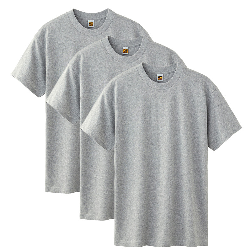綿100% クルーネック Tシャツ 3枚組 メンズ 半袖 丸首 インナーシャツ 脇縫いなし M L LL 天竺 肌着 コットン パックT 3P 無地 シンプル ベーシック 洗い替え まとめ買い 紳士 下着 男性用インナー G.T.HAWKINS GTホーキンス ホーキンス グンゼ