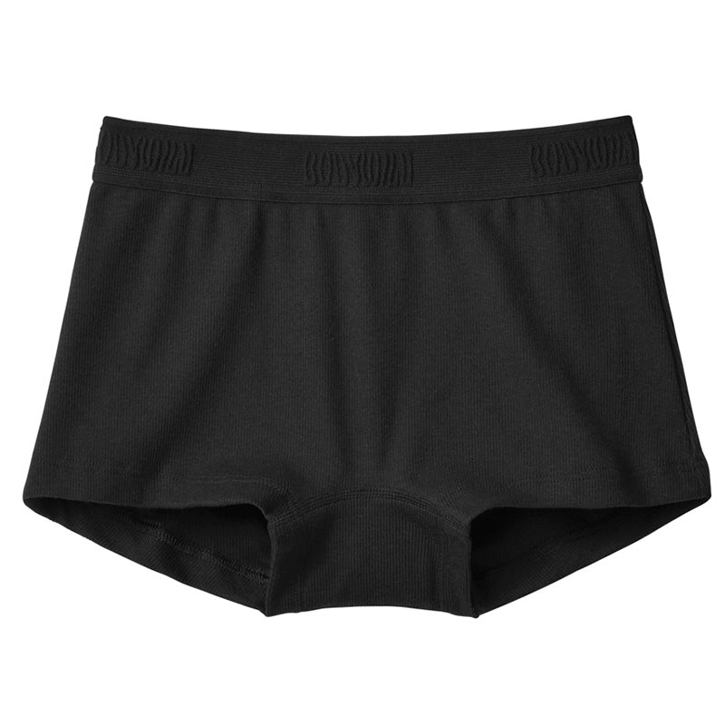 ボクサーショーツ レディース 綿混 リブ 1分丈 ストレッチ ソフトな肌触り ボクサーパンツ ボックスショーツ M L 女性用 下着 インナー カジュアル シンプル おしゃれ 股上普通 ブランドロゴ リラックス ワンマイル BODYWILD ボディワイルド グンゼ