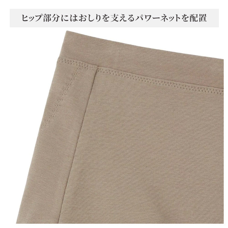 レディース ショーツ 1分丈 ヒップアップ 綿混 股上深め パワーネット ストレッチ レース レギュラーショーツ M L LL おしりリフトアップ ボックスショーツ ボーイレングス 下着 パンツ 婦人 女性用 コットン混 補整ショーツ 肌着 GUNZE グンゼ CFA