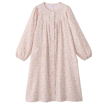 ネグリジェ グンゼ パジャマ レディース 綿100 長袖 M L LL gunze 綿100% ダブルガーゼ 女性 さらさら 薄手 寝巻き 花柄 ナイトウェア ホームウェア ルームウェア 母の日 敬老の日 (送料無料)