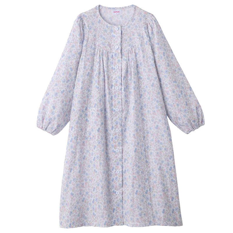 ネグリジェ グンゼ パジャマ レディース 綿100 長袖 M L LL gunze 綿100% ダブルガーゼ 女性 さらさら 薄手 寝巻き 花柄 ナイトウェア ホームウェア ルームウェア 母の日 敬老の日 (送料無料)