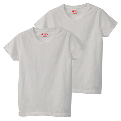 ヘインズ ジャパンフィット Tシャツ レディース 半袖 綿100% 2枚組 M・L インナー トップス コットン 無地 シンプル クルーネック 透けにくい