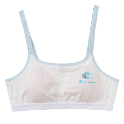 Champion ハーフトップ ダンス ジュニアブラ 140cm～160cm キッズ 子供 下着 女の子 女児 ジュニア ノンワイヤー ブラジャー スポーツブラ スポブラ チャンピオン カップ付き (在庫限り)