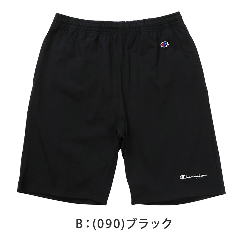 チャンピオン メンズ ショートパンツ コットン 綿100% ハーフパンツ 短パン メンズショーツ ブランド S M L XL XXL 夏パンツ カジュアルパンツ スポーツ リラックス 半ズボン 部屋着 ルームウェア 夏服 ウエストゴム ワンポイント