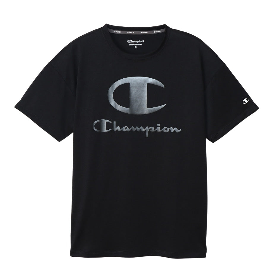 Champion Tシャツ レディース 半袖 婦人 ウエア シャツ トップス M L 吸汗 速乾 防臭 紫外線 ロゴ シンプル ジム