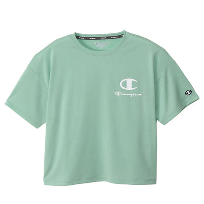 Champion レディース クルーネック Tシャツ 短め M・L チャンピオン tシャツ 半袖 UV スポーツ シャツ インナー (在庫限り)