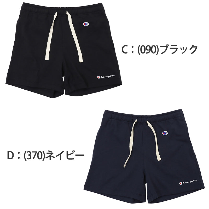 Champion ショートパンツ レディース ハーフパンツ ボトム 綿100% 無地 M・L チャンピオン 春 夏 半ズボン 部屋着 ルームウェア シンプル スポーツ 女子 (在庫限り)