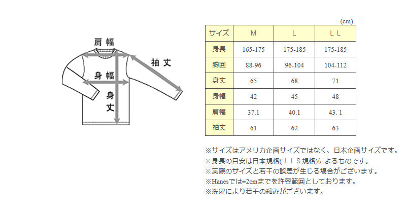 ヘインズ メンズ サーマル クルーネック ロングスリーブTシャツ M～LL (Hanes 紳士 トップス 長袖 丸首 サーマル 綿混)