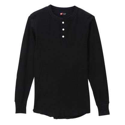 ヘインズ 長袖 メンズ サーマル シャツ インナー M～LL (下着 暖かい 秋 冬 hanes トップス クルーネック ヘンリーネック)