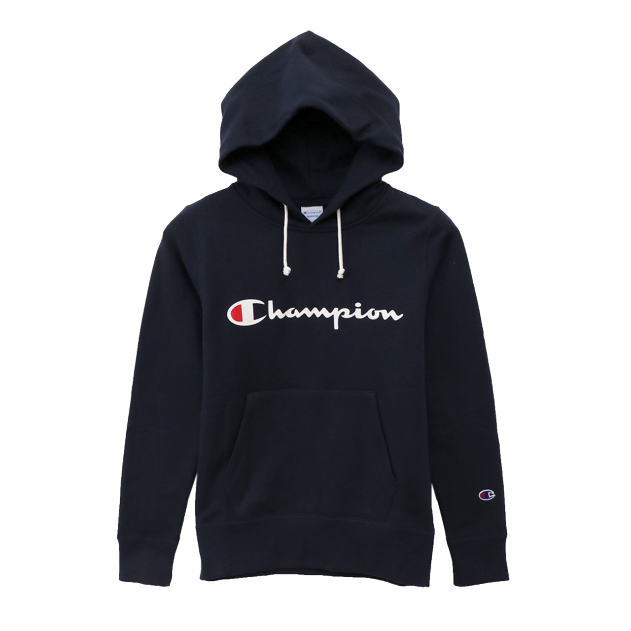 Champion レディース プルオーバー スウェットパーカー M・L (ロゴプリント チャンピオン ブランド ベーシック) (送料無料) (在庫限り)