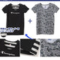 チャンピオン キッズ 半袖シャツ 2枚組 120cm～140cm (Champion ジュニア Tシャツ クルーネック 男の子 男児 130 黒 迷彩 ブラック) (在庫限り)