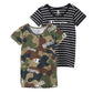 チャンピオン キッズ 半袖シャツ 2枚組 120cm～140cm (Champion ジュニア Tシャツ クルーネック 男の子 男児 130 黒 迷彩 ブラック) (在庫限り)
