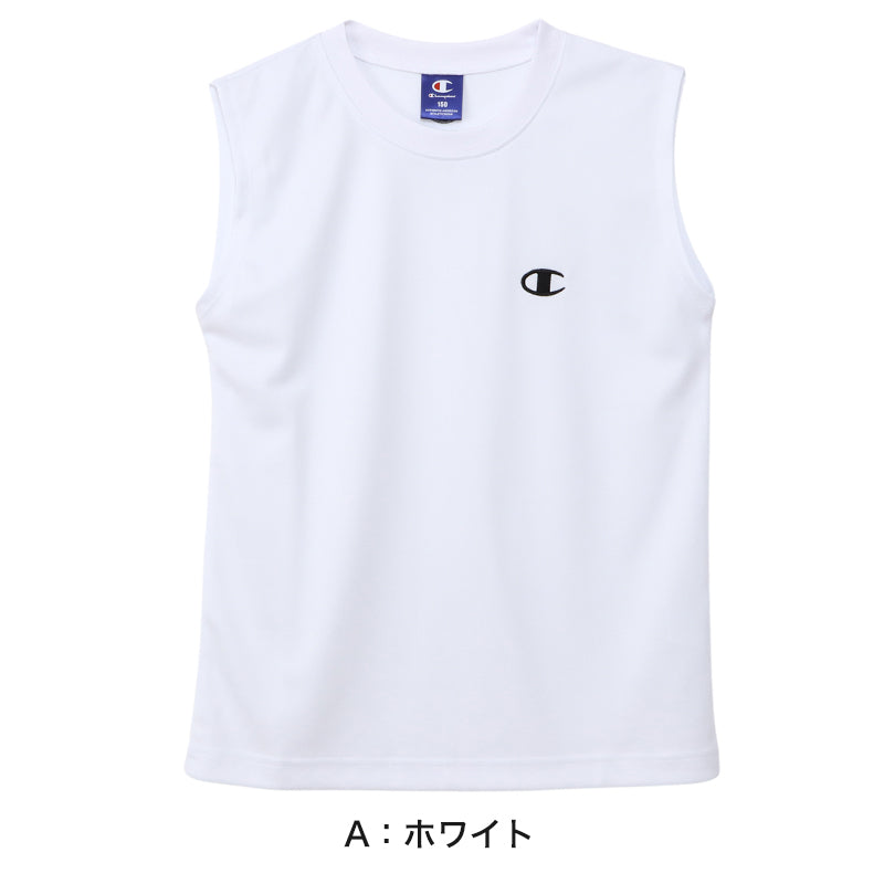 ヘインズ Champion ボーイズ メッシュ スリーブレスシャツ 130cm～160cm (Champion ジュニア ロゴ )