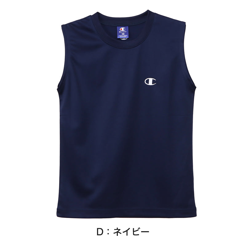 ヘインズ Champion ボーイズ メッシュ スリーブレスシャツ 130cm～160cm (Champion ジュニア ロゴ )