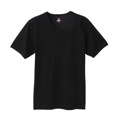 ヘインズ BEEFY-T ビーフィー リブVネックTシャツ S～XL (Hanes tシャツ メンズ 無地 肌着 半袖 下着 綿 コットン インナー 男性 hanes S M L XL パックT