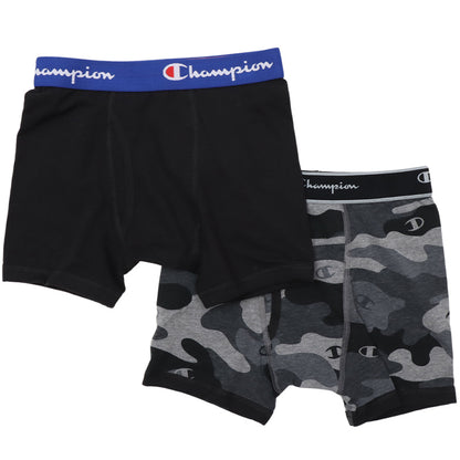 チャンピオン ボクサーパンツ キッズ 前開き 2枚組 130～160cm ボクサーブリーフ 140 150 160 子供 下着 男の子 インナー パンツ 綿混 champion 前あき