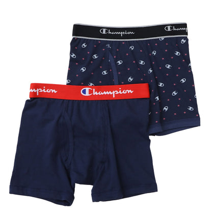 チャンピオン ボクサーパンツ キッズ 前開き 2枚組 130～160cm ボクサーブリーフ 140 150 160 子供 下着 男の子 インナー パンツ 綿混 champion 前あき