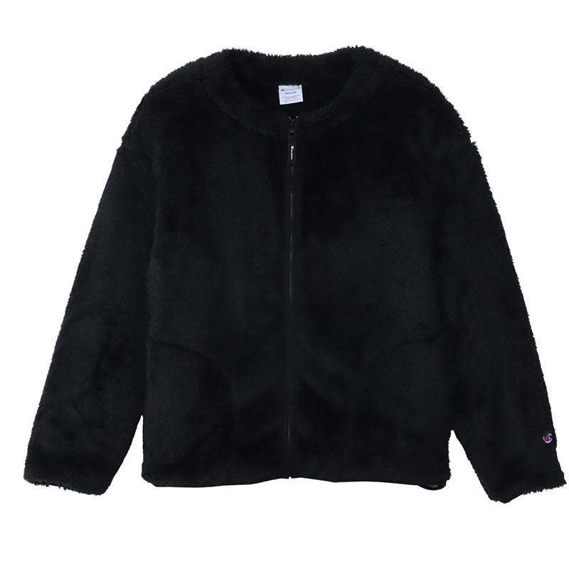 Champion チャンピオン レディース フリースジャケット シェルパフリース ボア ジップアップ ラウンドネック 丸首 リラックスフィット 軽量 M・L 保温 ふわふわ もこもこ アウター ブルゾン 秋冬 防寒 カジュアル 普段着 お出かけ ルームウェア