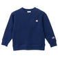 Champion チャンピオン キッズ スウェット トレーナー 綿100% 裏毛 クルーネック 丸首 長袖 フレンチテリー ロゴ刺繍 ワンポイント 子供 子ども ジュニア 男の子 女の子 100cm～160cm ユニセックス トップス 通学 普段着 部屋着 ルームウェア 春 秋
