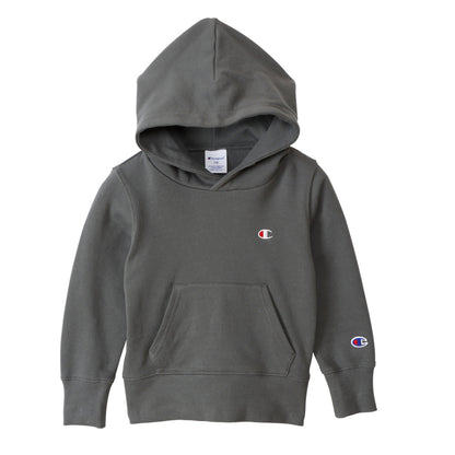 Champion チャンピオン キッズ パーカー スウェット 裏毛 綿100% コットン フード付き 子供服 子ども 男の子 女の子 ジュニア フーディー ひもなし 長袖 ワンポイント ロゴ 100cm～160cm 刺繍 カンガルーポケット 秋 冬 春 通園 通学 普段着