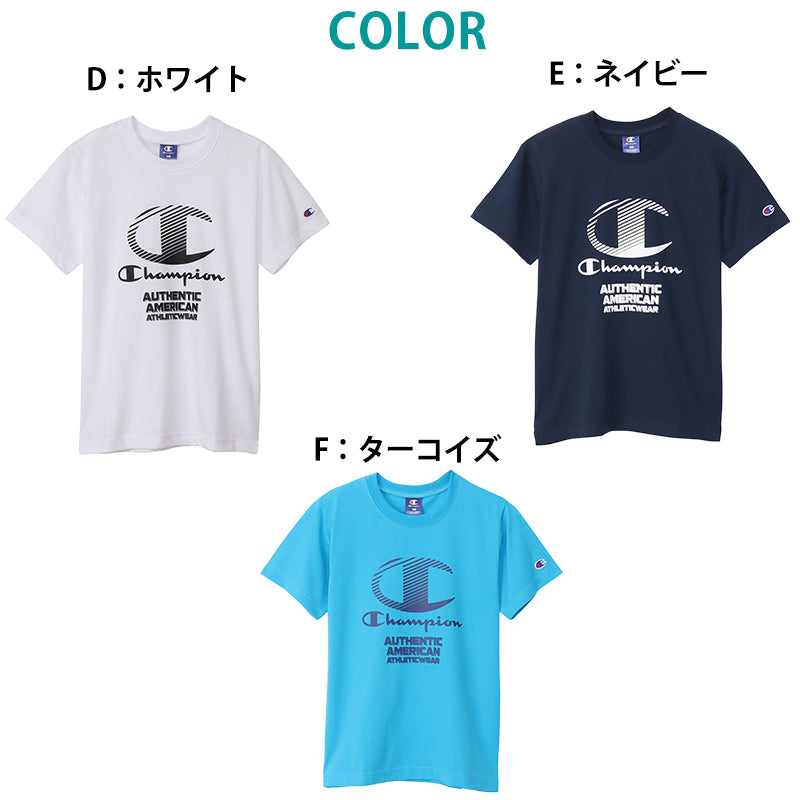 チャンピオン Tシャツ キッズ ジュニア 半袖 スポーツ 綿 コットン ロゴ ブランド スポーツウェア 黒 青 白 130cm～160cm –  すててこねっと本店