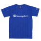 チャンピオン Tシャツ キッズ こども 半袖 スポーツ 吸水速乾 ロゴ ブランド 黒 白 青 紫 110cm～160cm champion トップス ボーイズ 子供 子ども 男の子 女の子 (在庫限り)