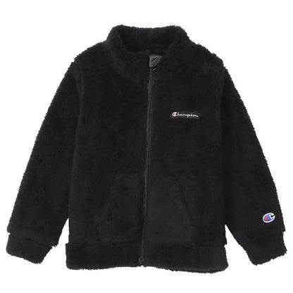 チャンピオン フリース ジャケット キッズ 裏起毛 ジップアップ 黒 赤 ネイビー 緑 ロゴ 部屋着 おでかけ おしゃれ アメカジ コーデ 100cm～160cm (champion 秋冬 こども ジュニア ふわふわ トップス ルームウェア 120 130 140 150 160) (在庫限り)