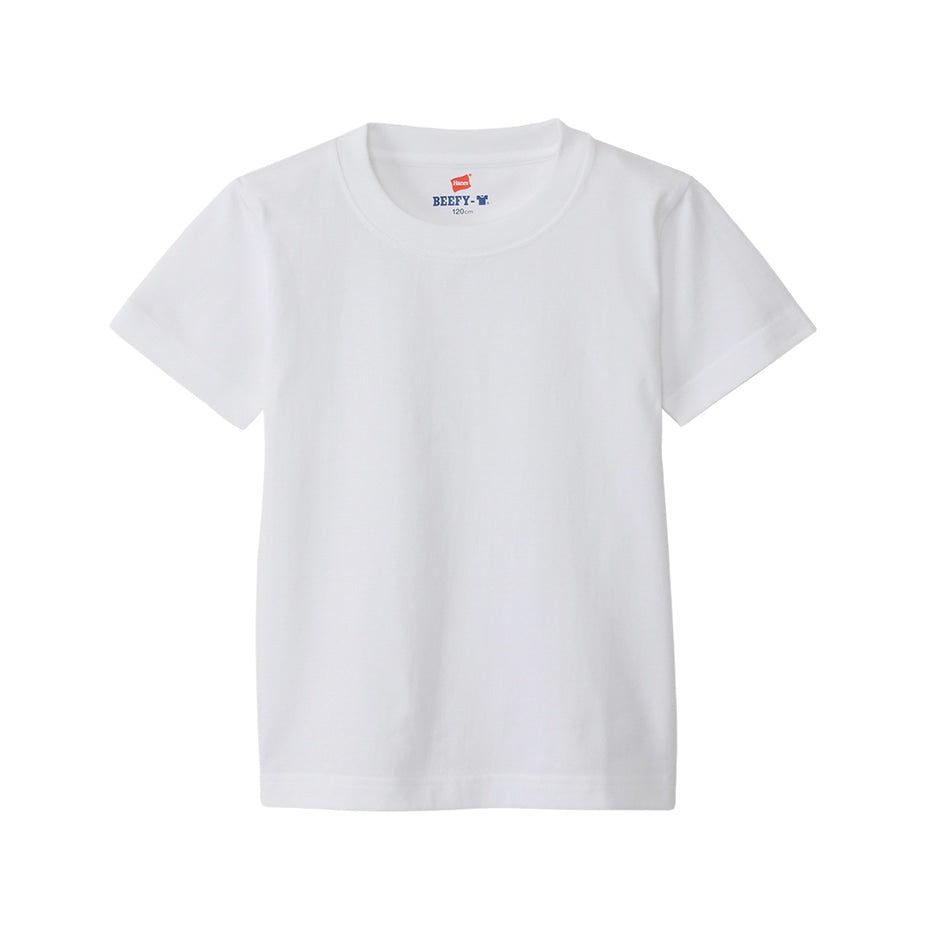 キッズ Tシャツ 半袖 綿100% クルーネック 無地 BEEFY-T ビーフィー 100 120 140 160 子供 子ども 丈夫 男の子 女の子 トップス インナー シンプル 洗濯タグなし 耐久性