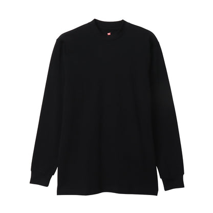ヘインズ 長袖 シャツ 綿100% メンズ レディース インナー tシャツ トップス 秋冬 裏起毛 クルーネック M L XL 暖かい あったか コットン インナーシャツ