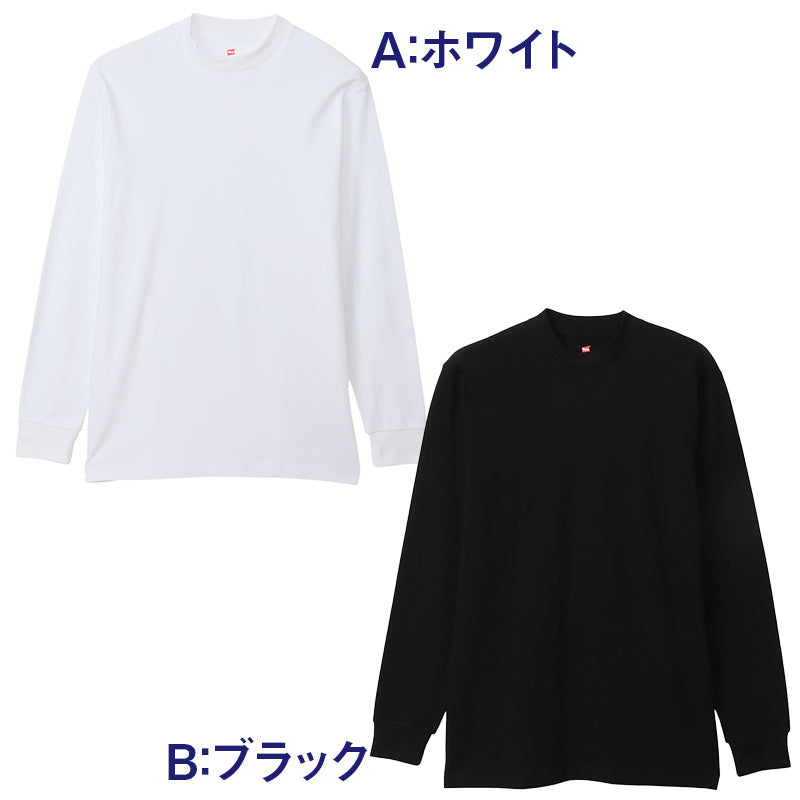 ヘインズ 長袖 シャツ 綿100% メンズ レディース インナー tシャツ トップス 秋冬 裏起毛 クルーネック M L XL 暖かい あったか コットン インナーシャツ