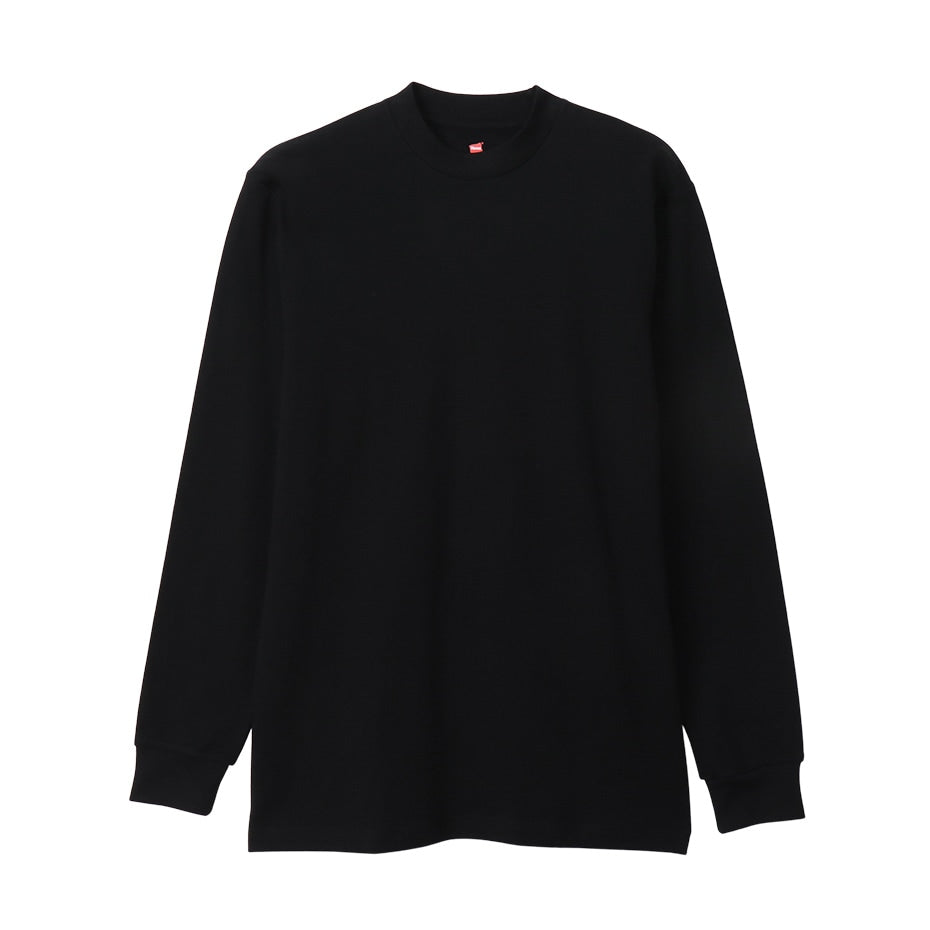 ヘインズ 長袖 シャツ 綿100% メンズ レディース インナー tシャツ トップス 秋冬 裏起毛 クルーネック M L XL 暖かい あったか コットン インナーシャツ