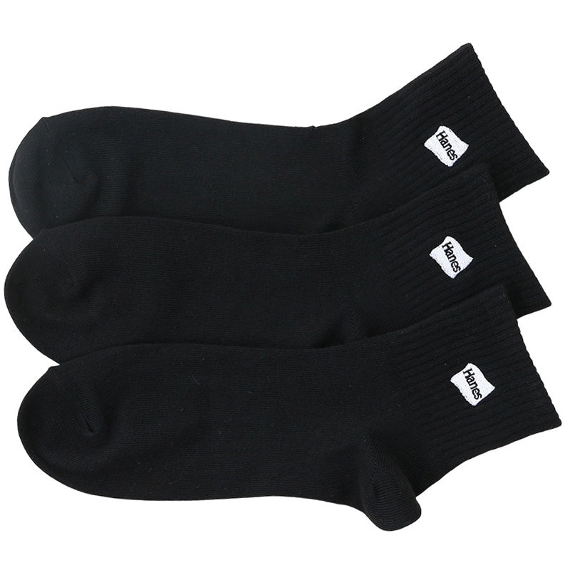 ヘインズ 靴下 メンズ 抗菌防臭 クォーターレングス ソックス 3足組 S M 男性 男子 3足セット くつ下 ニオイを抑える
