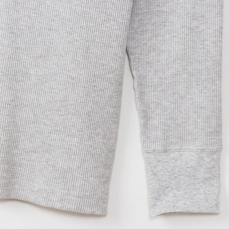 ヘインズ BEEFY ビーフィー メンズ サーマル ヘンリーネック ロングスリーブ S～XL Hanes ワッフル生地 ヘビーウェイト トップス 長袖Tシャツ 男性 丈夫 無地 BEEFY-T