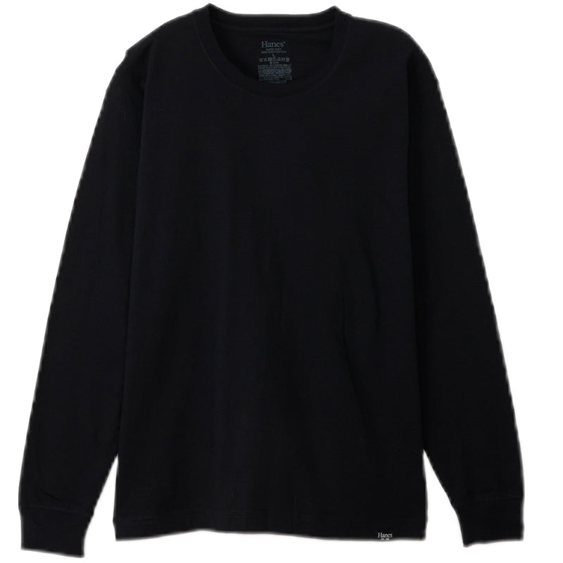 メンズ ヘインズ クルーネック ロングスリーブ Tシャツ M～LL 長袖シャツ 丸首 ロングTシャツ メンズシャツ メンズインナー 長袖インナー トップス 大きいサイズ